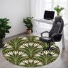 1 Stück runder Teppich mit Blumenmuster für das Büro, Indoor-Matte geeignet für Büro, unter Bürostühlen, Schlafzimmer, Wohnzimmer, Heimdekoration, Raumdeko