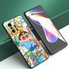 Cartoon C-Crayon Shinchan Schwarze Handyhülle für Xiaomi Mi 9 SE 8 10T 11 12 13 Lite 9T 11T 12S 12T 13T 14 Pro 5G NE 11i 12X
