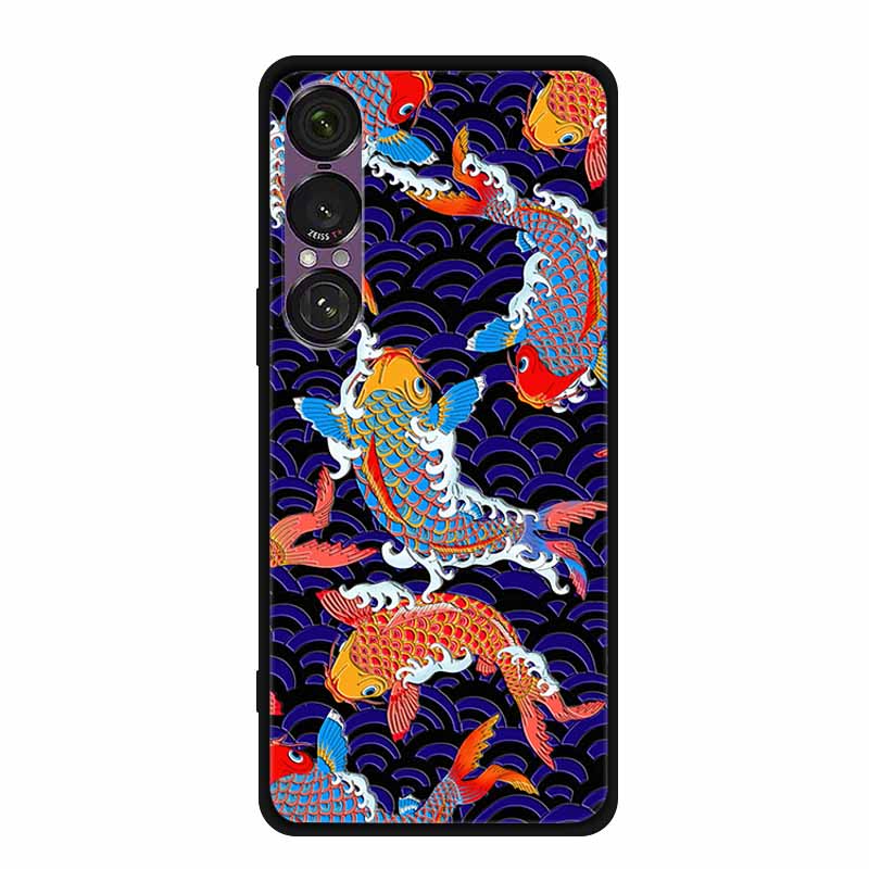 3D Emboss Case For Sony Xperia 1 VII 5G Case Flowers TPU Soft Silicone Back Cover For Sony Xperia 1 VII 2025 Phone Case XQ-FS54