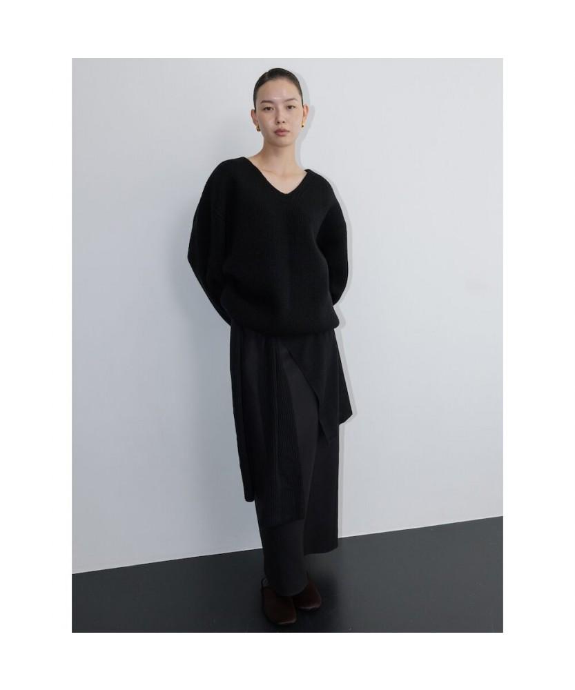 Diaepeocheo Bulky V Neck Sweater Black (Ta5X51A045)