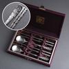 Ivy Silver 2-Person Korean Sujeo Cutlery Set - STS304 Stainless Steel Spoon & Chopsticks with Silk Gift Case