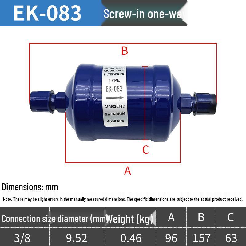 Central Air Conditioning Cold Storage Dryer Filter Unit - Refrigeration Accessories 083/084