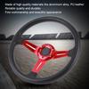 14in Universelles Auto Lenkrad PU Leder Aluminiumlegierung WHupenknopf ModifiziertRot