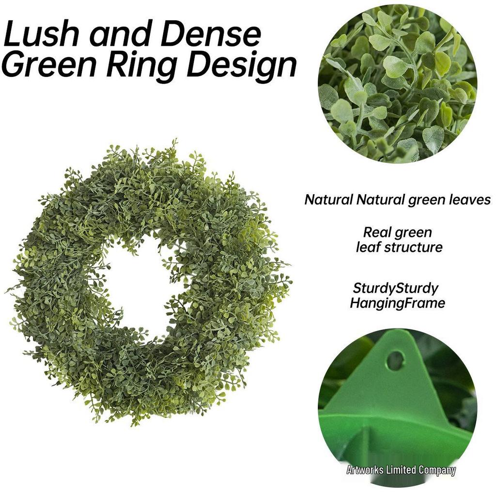 Artificial Green Leaf Wreath for Home Decoration and Venue Arrangement