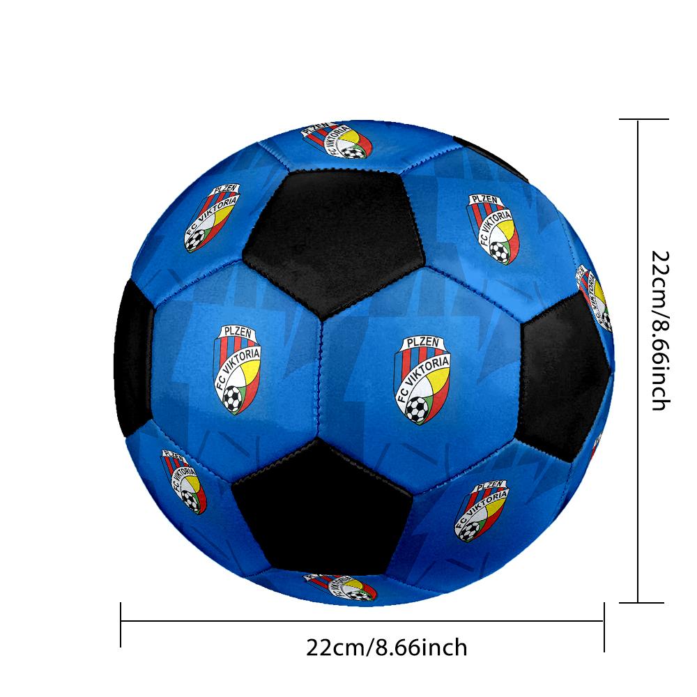 SIZE 5 FC Viktoria Plzeň Soccer Ball Colorful All Ages Machine Stitched PVC Competition Ready Durable High-Bounce