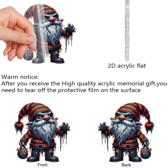 Yousheng Halloween Tomte Nedräkningskalender 24 Dagar Nedräkningskalender 2D Akryl Pumpa Tomte Hängande Pynt för Halloween Heminredning