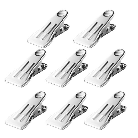 

8 шт. фиксированные прочные полезные бытовые противоскользящие зажимы для сушки одежды с широким горлышком, аксессуары для стирки, зажимы для вешалок для одежды белый