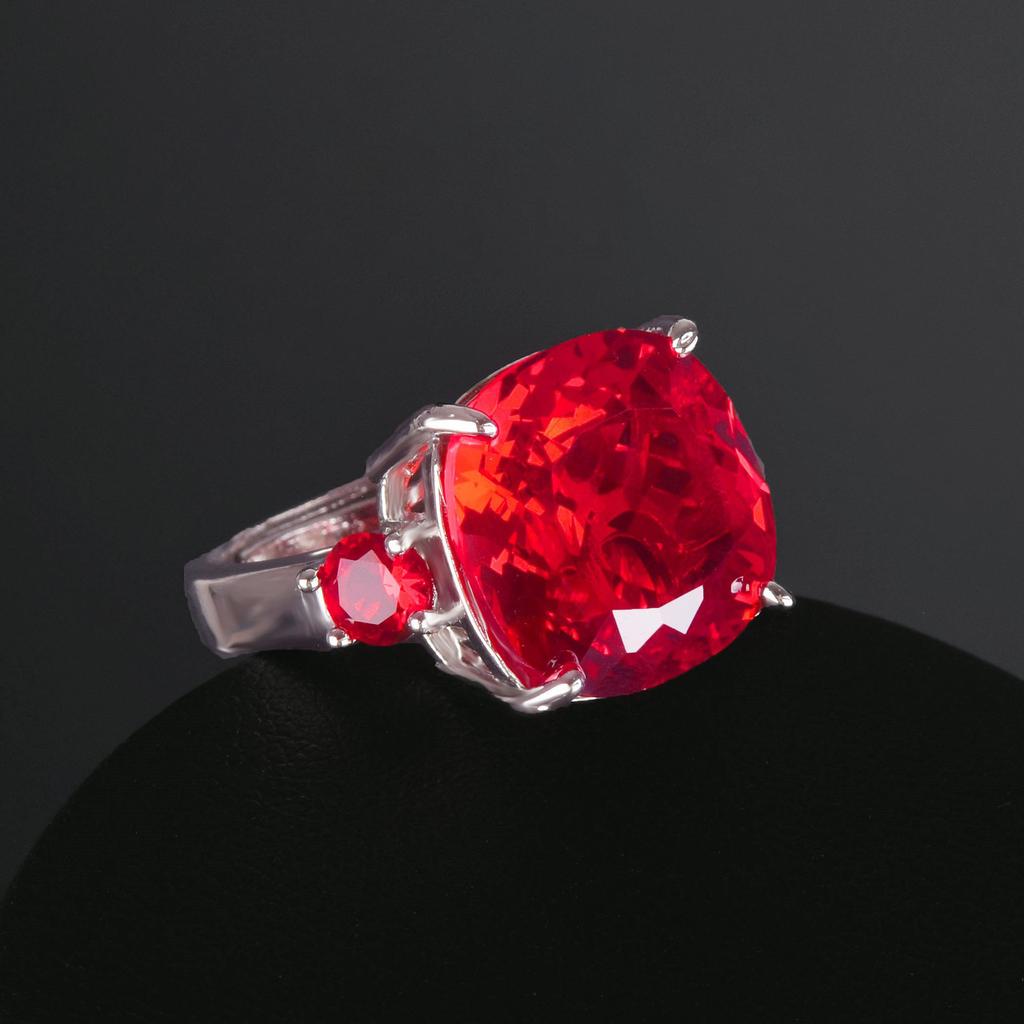 Imitation Paraiba Green Diamond Necklace Set Chain Luxury Full Diamond Redstone Dinner Wedding Stud Earrings Ring Women