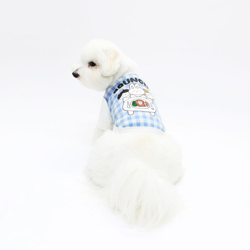 BRUNCH CHECK TSHIRT-BLUE M