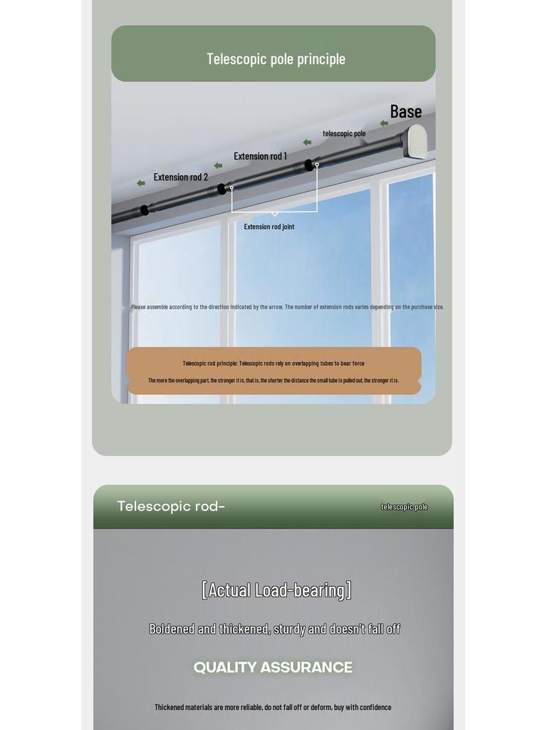 Retractable Stainless Steel Clothesline & Shower Curtain Rod Combo for Balcony and Bathroom