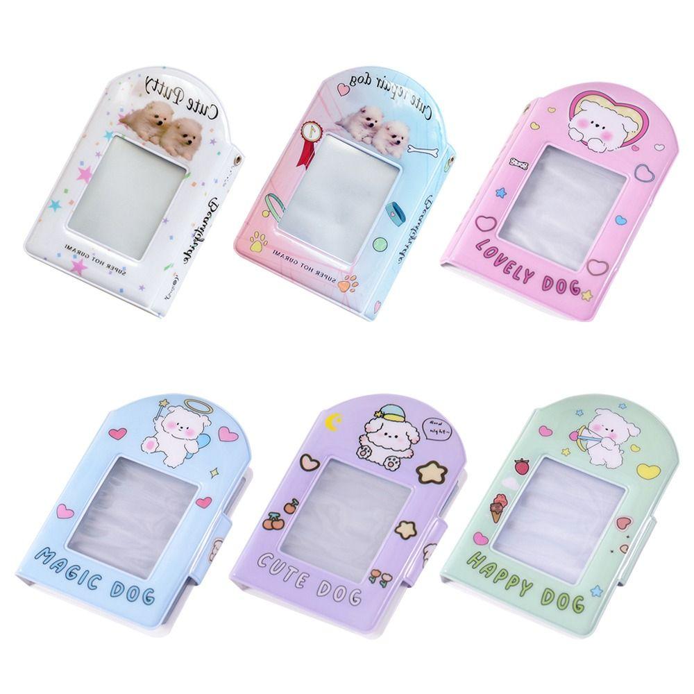 Creative Cute Puppy Card Album PVC with 16 Internal Pages Photocard Binder 3 Inch Mini Idol Card Collect Book