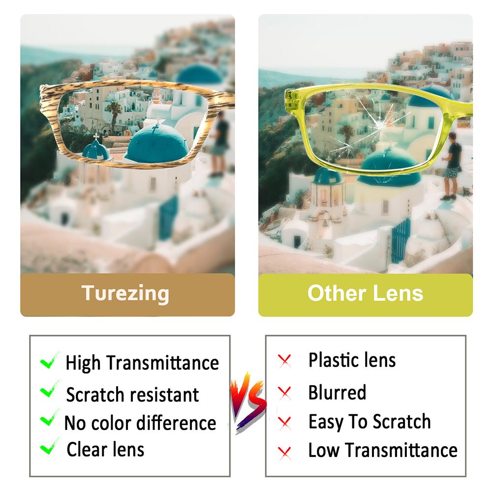 TUREZING Reading Glasses For Women Men Spring Hinge Rectangular Frame HD Optical Eyewear High Quality