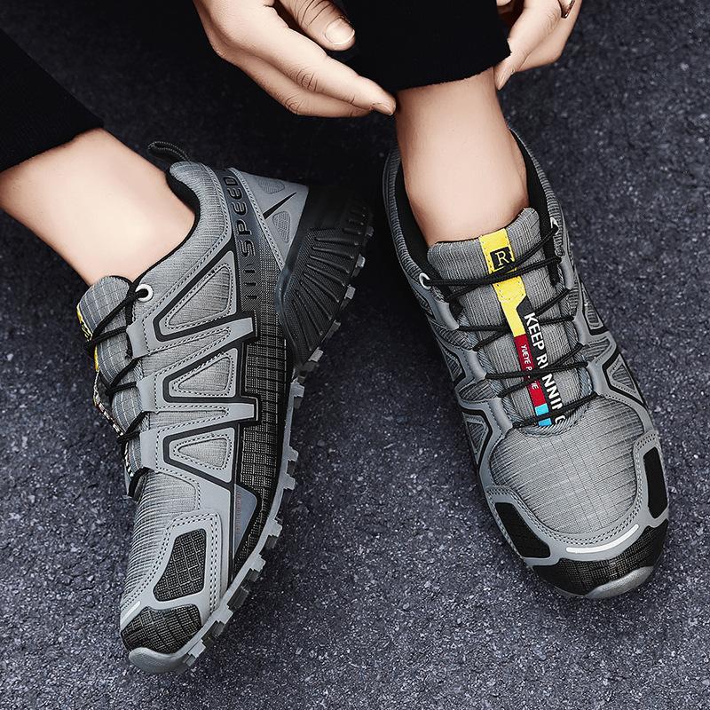 Large Size Men's Shoes Summer New Outdoor Sports Casual Shoes Breathable Mesh Non-slip Travel Shoes Off-road Running Shoes