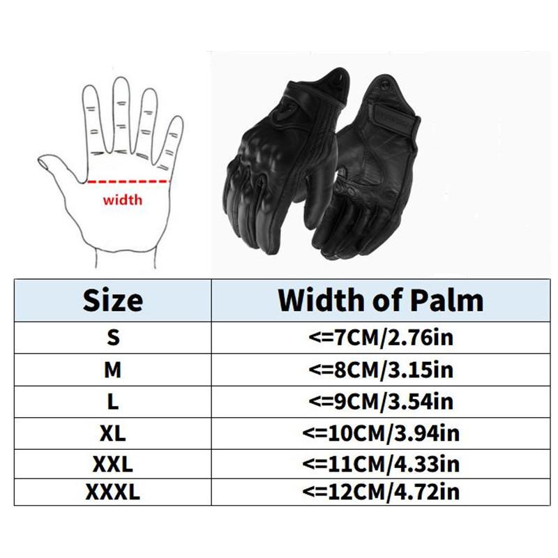 Motorcycle Gloves Men Women Black Moto Leather Cycling Touchscreen Glove Motobike Motor S 3XL Bicycle Protection Spring Autumn
