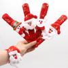 Cartoon 3D Santa Claus Snowman Elk Slap Bracelet Christmas Party Supplies Favors Comfortable Fabric for