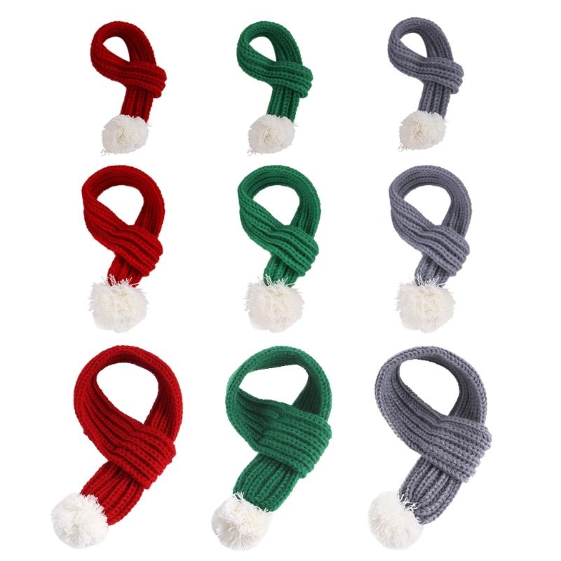 Pet Dog Scarf Christmas Knitted Scarf Creatively Winter Warm Pet Scarf Kitten Dog Scarf New Year Windproof Clothes