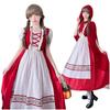 JUNDOMECY Halloween Cosplay Little Red Riding Hood Costume for Luxurious and Plus Size Outfit with Fairytale Character Costume for Cultural Stage and