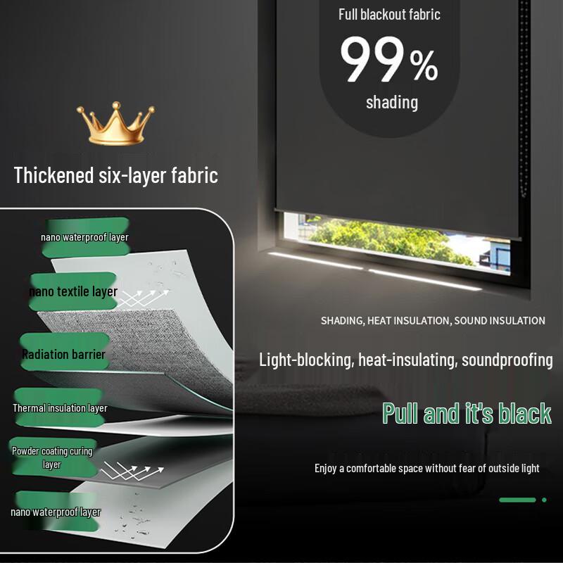 No-Drill Polyester Roller Blind