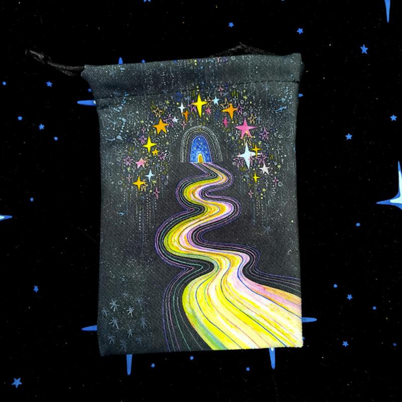 Tarotkartenbeutel Verbundfleece Kordelzug Aufbewahrungsbeutel Tarots Aufbewahrungsbeutel Runenwürfelbeutel Schmuckbeutel Party Weihnachtsgeschenkbeutel
