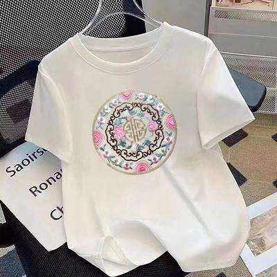 Nowa bluzka w stylu chińskim damska wiosna i lato Nowa koszulka z krótkim rękawem damska czysta bawełna chiński styl ubrania z dolną koszulą plus size