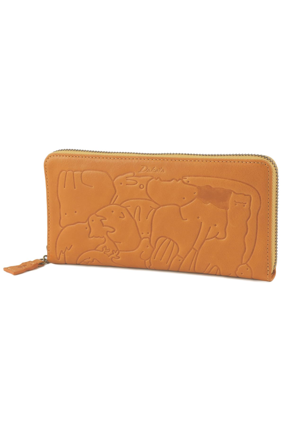 

Long Wallet Round Zipper Genuine Leather Mustard [Dakota] Women s 30192-53 гірчичний