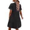 Women's Short-sleeved Button-down Shirt Denim Dress