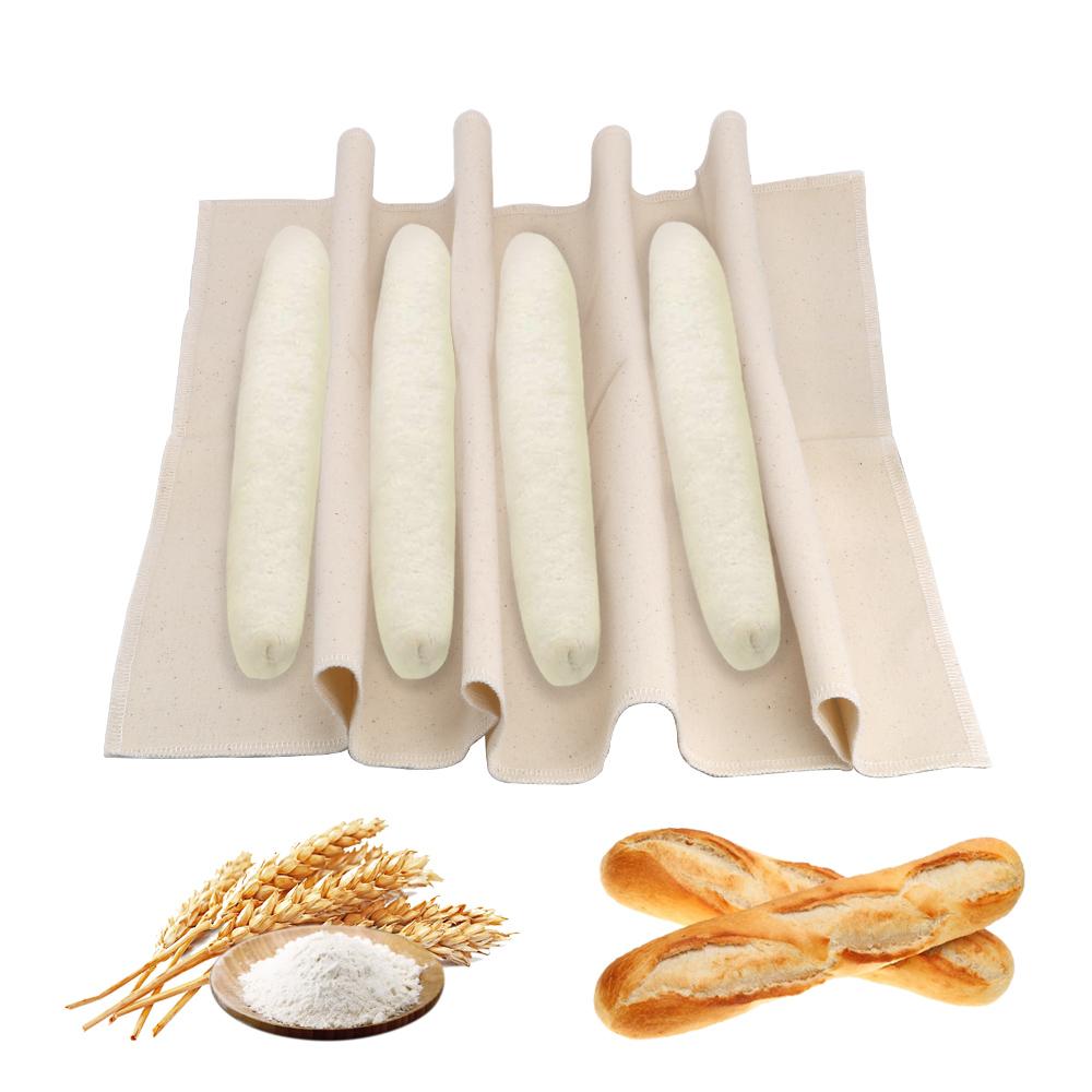 Cukrářská Couche Kynutí Těsta Silná Pečicí Podložka Těsto Pekařské Formy Kynutí Chleba Bageta Lněná Látka Len Fermentovaná Látka