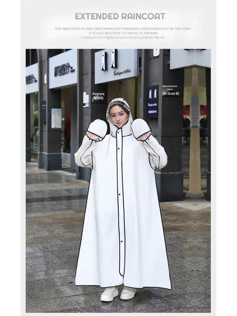Unisex Full-Body Raincoat for Electric Vehicles with Transparent Brim