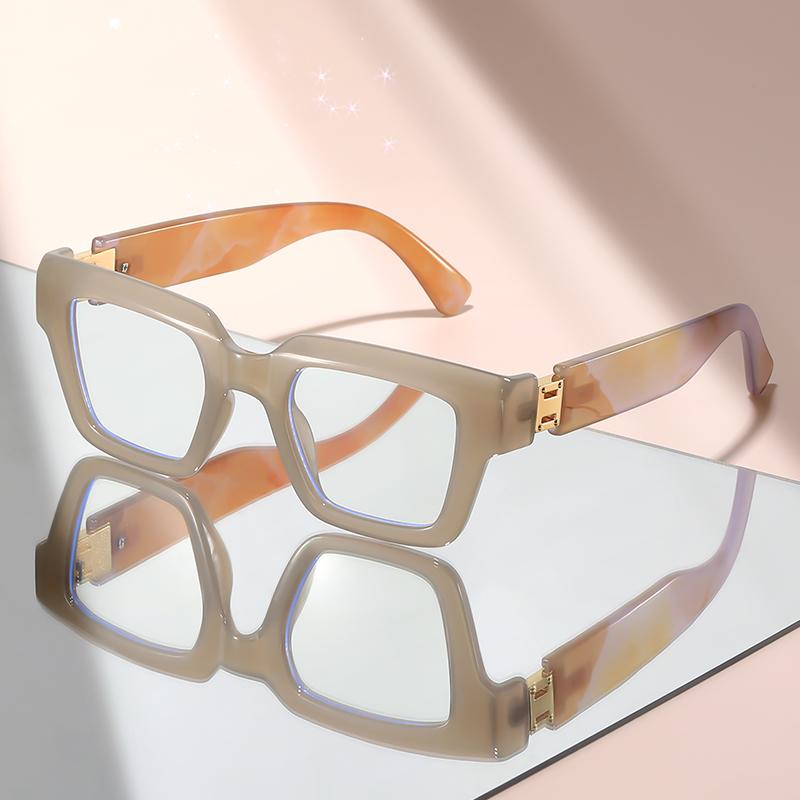 Retro-Brillen mit Marmormuster und Blaulichtfilter für Damen und Herren von europäischen und amerikanischen Luxusmarken