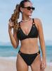 2024 Trendy European & American Sexy Backless Push-Up Bikini Swimsuit for Women