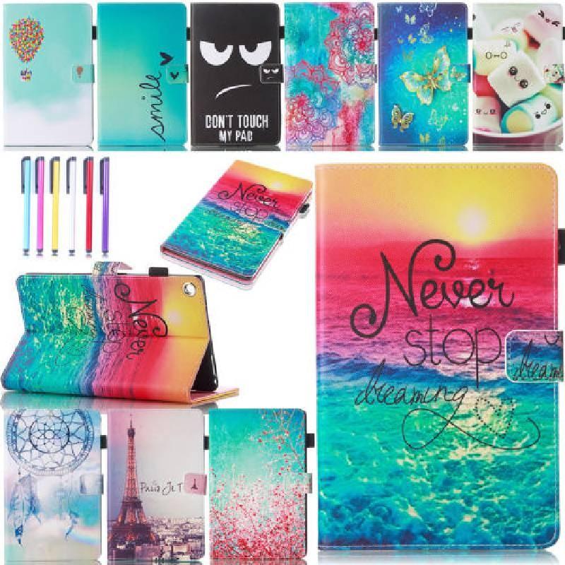 

New Magnetic Painted Leather Wallet Stand Protect Case For Kindle Fire 7 8 Hd Dreaming