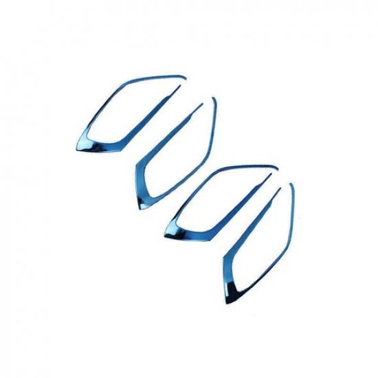 For Mazda CX-5 2017-2024 Blue Titanium Inner Door Handle Lock Frame Trim 4PCS