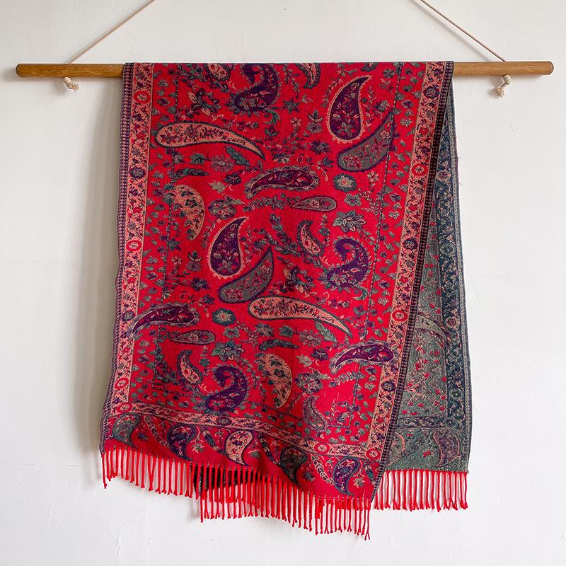 Luxury Brand Jacquard Scarf Women Fashion Thick Soft Cashmere Lady Casual Stole Shawl Headband Scarves Neckerchief Bandana