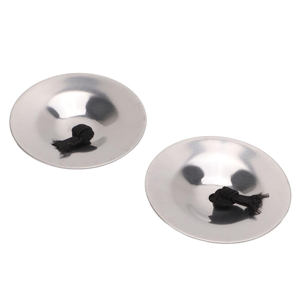 2Pcs Finger Cymbals Pure Copper Wear Resistant Easy Grip Finger for Dance Party Holiday