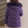 Real Fur Collar Middle Age Women's Winter Down Jackets Hooded Plus Size Thick Down Coats Woman Outerwears
