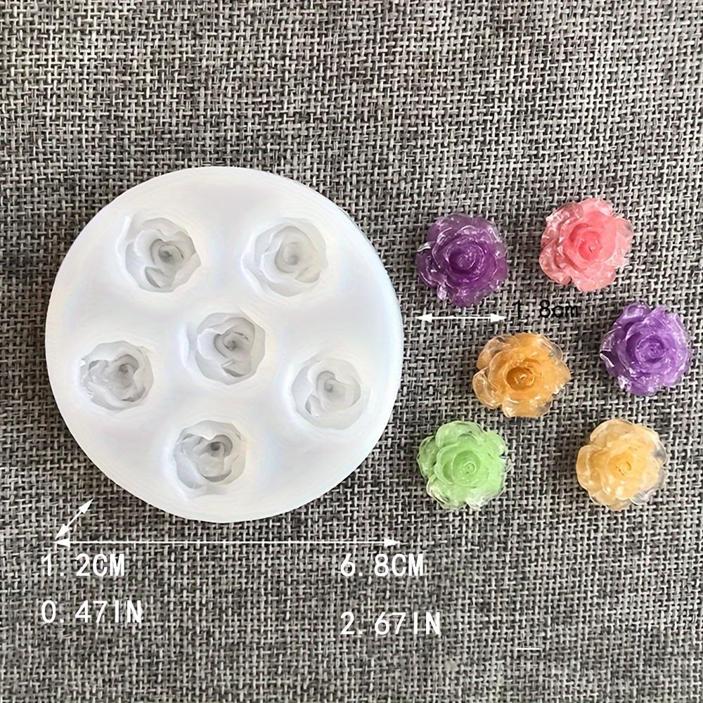 6-Cavity Silicone Rose Flower Mold for Candles & Resin Crafts - Irregular Shaped, Multi-Purpose DIY Casting Mold, Candle Making Supplie