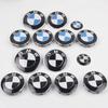 7pcs BMW Emblem Set 82mm 74mm 45mm 56mm 68mm Car Front Hood Logo Rear Trunk Badge Wheel Center Hub Caps Steering Wheel Sticker
