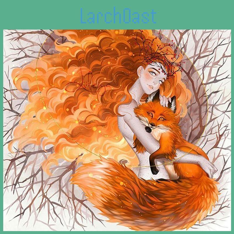 Diamond Pattern Cross Embroidery Stitch Fox Banshee Lady Diamond Painting Mosaic Home Decor