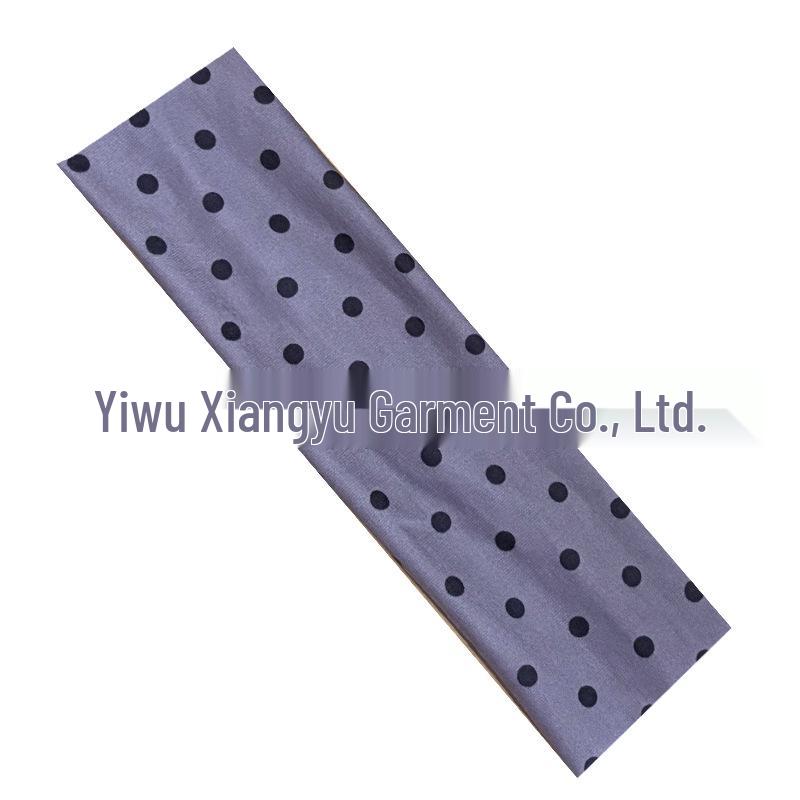 Polka Dot Yoga Elastic Headband - Stylish Sports & Makeup Hair Accessory