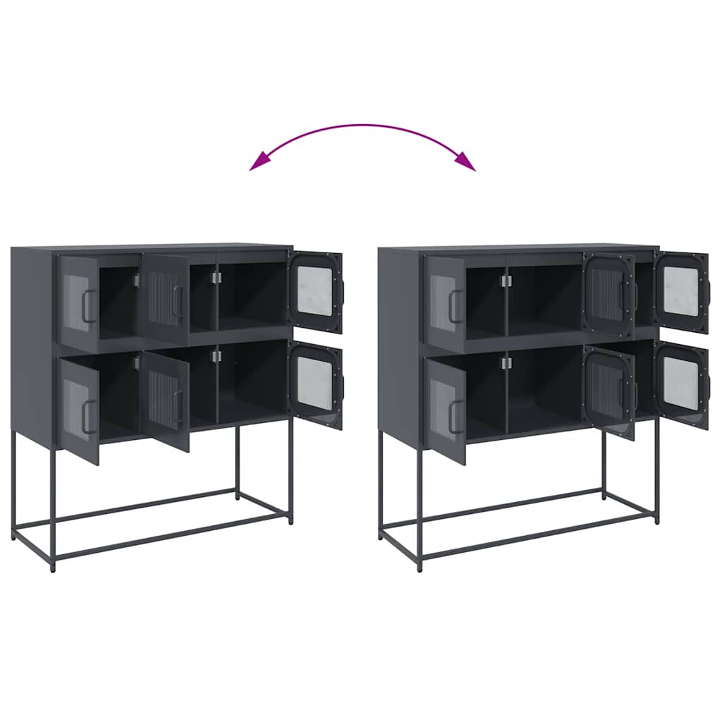 Sideboard Anthracite 100.5 x 39 x 107 cm Cold Rolled Steel