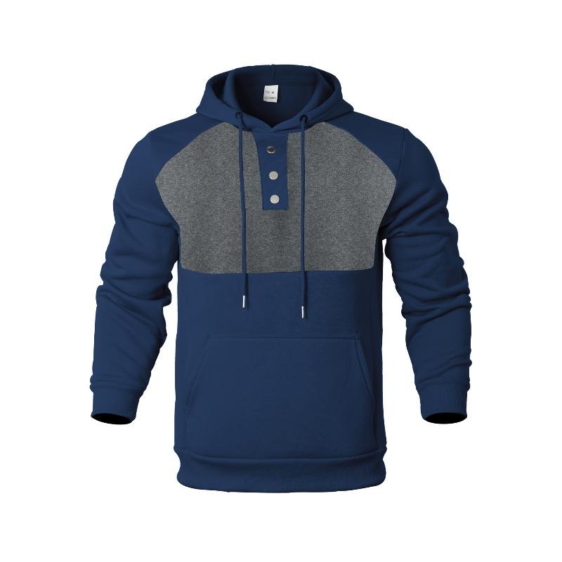 

Male Xiyin tide brand sports and leisure new hooded sweater XXXL тёмно-синий