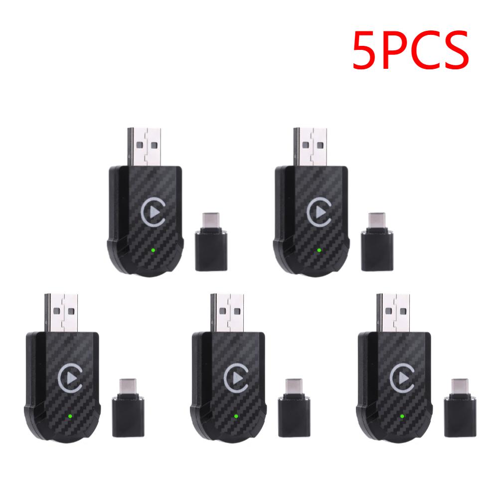 1/2/3/4/5PCS Wired To Wireless Carplay & Android Auto 2 in 1 Dongle Bluetooth-Compatible 5.0 WiFi for Android Auto Cars
