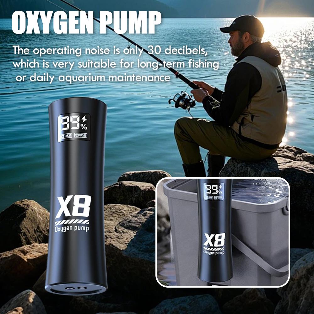 Aquarium Fish Tank Oxygen Pump Charging Dual-Purpose Air Pump Usb Lithium Battery Household Portable Fishing Oxygen Air Pump