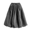 Damen Rock Hohe Taille Großer Saum Maxirock mit Taschen Einfarbige Lockere Passform Lässiger Knospenrock Abendparty Kleidung