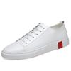 New Fashion Men Genuine Leather Casual Shoes Comfortable Breathable Flats Driving Shoes Skateboarding Shoes Men's White Sneakers