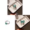 New Chinese Style Zircon Snake Pattern Triangle Open Ring For Women
