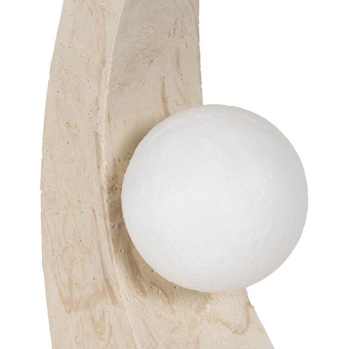 Schreibtischlampe - BigBuy Home - Modell aus Polyresin - Farbe Creme - Abmessungen 16,5x11,5x30 cm - Elektrisch