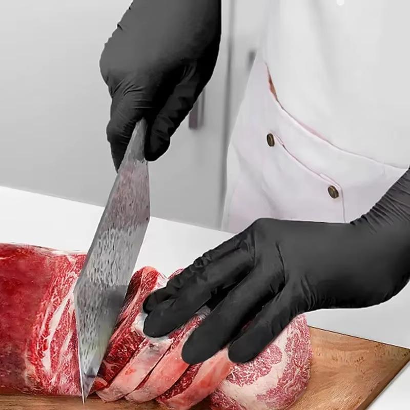 Black Disposable Nitrile Gloves Household Cleaning Gloves Pet Bathing Hair Dyeing Bathroom Nail Art Tattoo Multi-Functiona Nitri