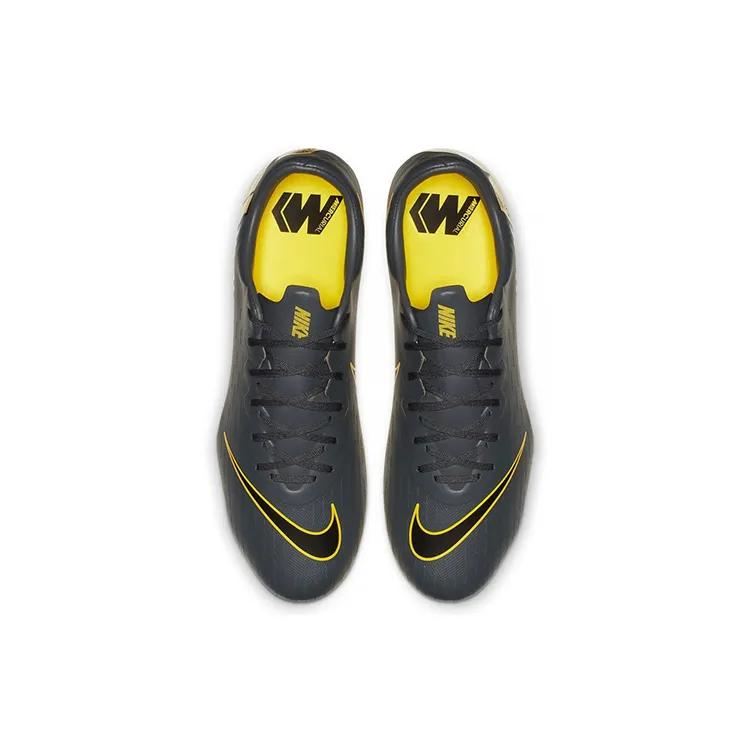 Nike Mercurial Vapor 12 Pro FG 'Dark Grey Yellow' (Unisex) Dark Grey / Black / Yellow Soccer Shoes AH7382 070