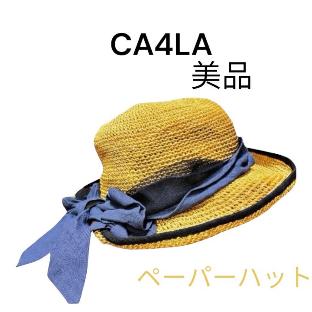 Used Good condition CA4LA Kasira ribbon lace straw hat straw paper